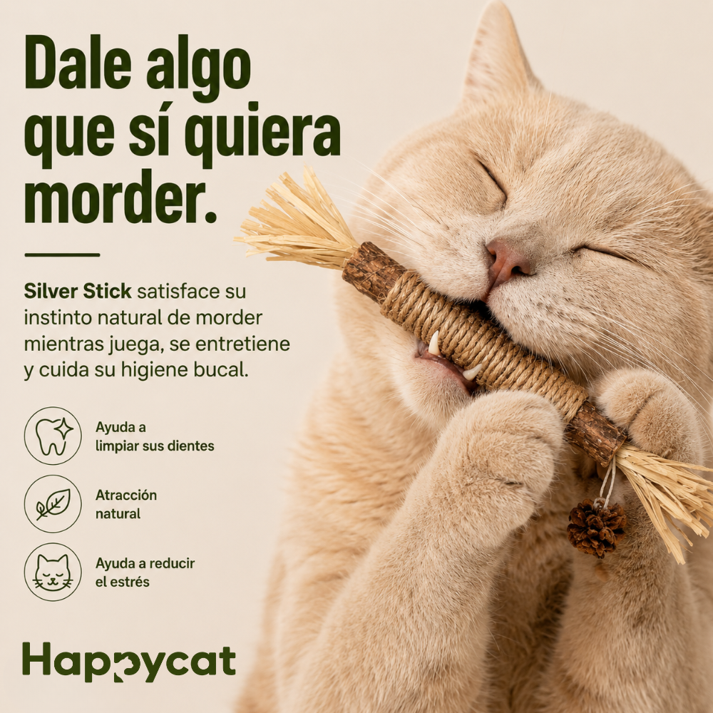 SILVER STICK®  SATISFACE SUS GANAS DE MORDER Y CUIDA SUS DIENTES